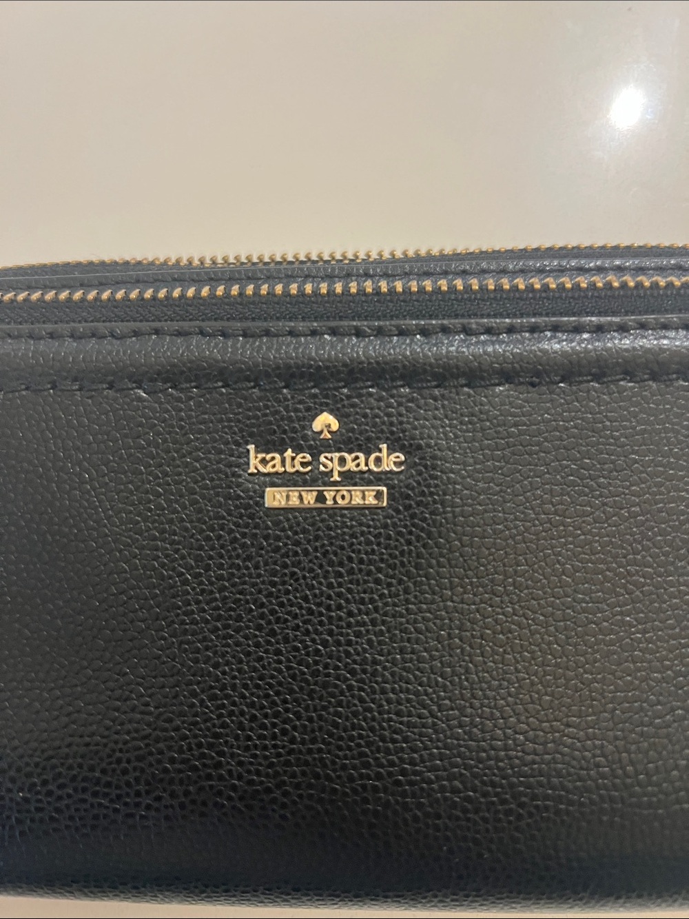 kate spade Black Leather Double-Zip Wallet Wristlet - Picture 3 of 9